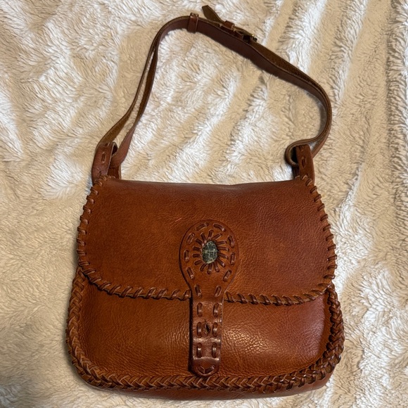 Valentino Garavani Handbags - Valentino Garavani Brown Leather Boho Saddle Bag with Scarab - EUC